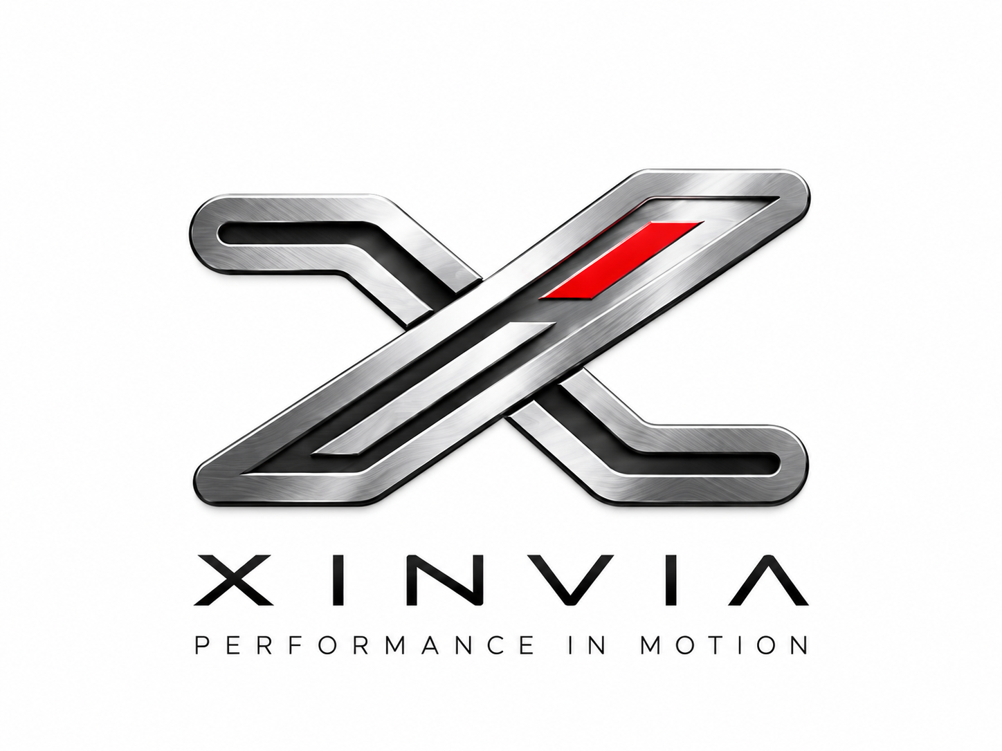 Logo XINVIA, nome del brand e sottotitolo Performance in Motion